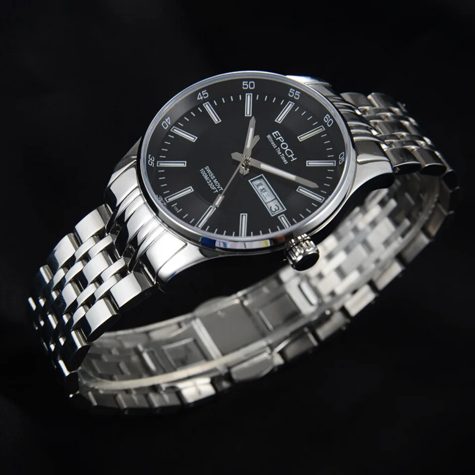 EPOCH Men Luxury Watch 40mm Fashion Quartz Wristwatch Luminous