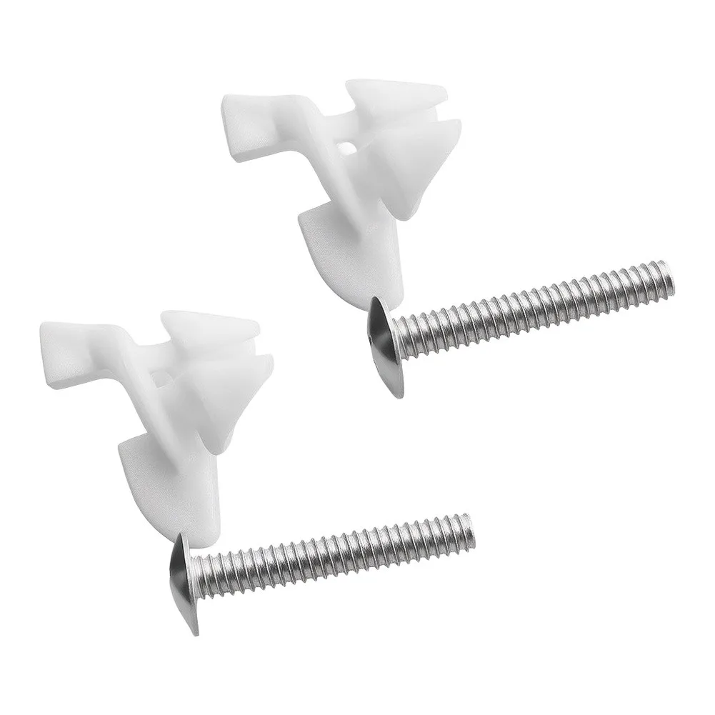 Plastic Toilet Hardware Toilet Seat Bolts For Bathroom Renovation Damaged Bolt Substitute Lightweight Yet Sturdy
