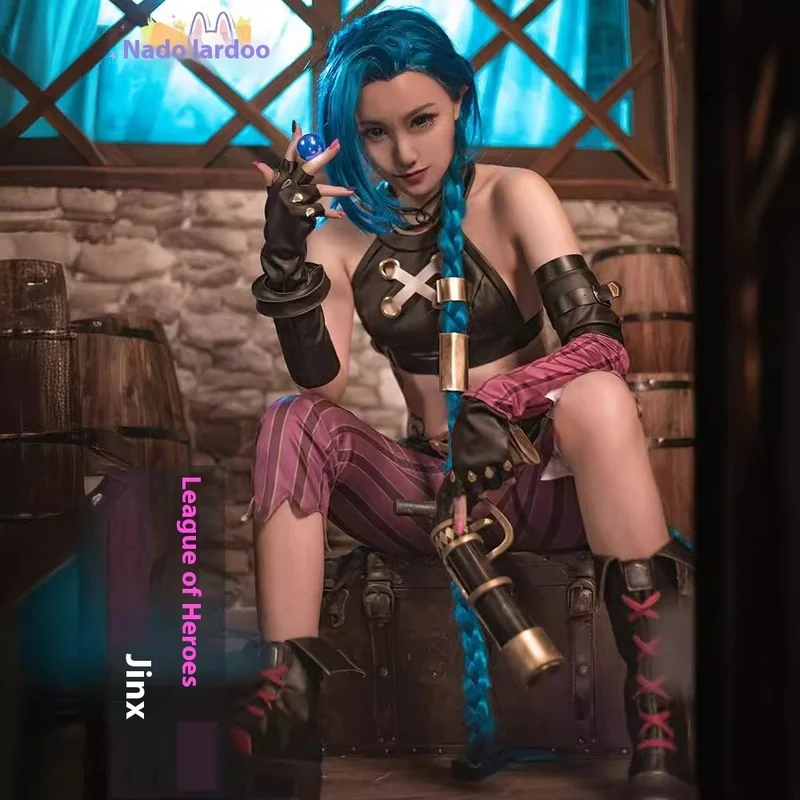 Jinx Twin Cities Battle: Rogue Loli Explodes Cosplay Game Server LOL League of Legends Christmas Gift Bad Girl Cool