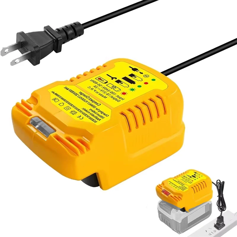 DeWalt 18V 20V 리튬 이온 배터리 용 휴대용 미니 충전기 DCB206 DCB204 DCB230 소형 충전기 가볍고 휴대가 간편함