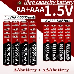 New AA+AAA Battery 1.5VAA High Capacity 99999mAh+1.5VAA88888mAh Alkaline 1.5V Clock Toy Camera Battery Rechargeable Battery