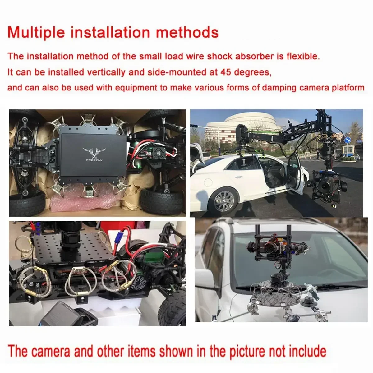 new Mini Stainless Steel Wire Rope Isolator RC UAV Drone Photography Shock Absorber Car Suction Cup Mount Gimbal Stabilizer view 6