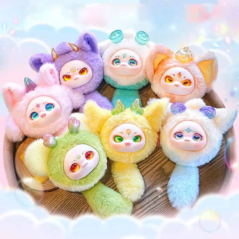 Caja ciega Original de la serie Maytree Lucky Spritrs, juguete de cola grande, muñeca, mochila, adornos colgantes, caja misteriosa de dibujos animados, regalo sorpresa