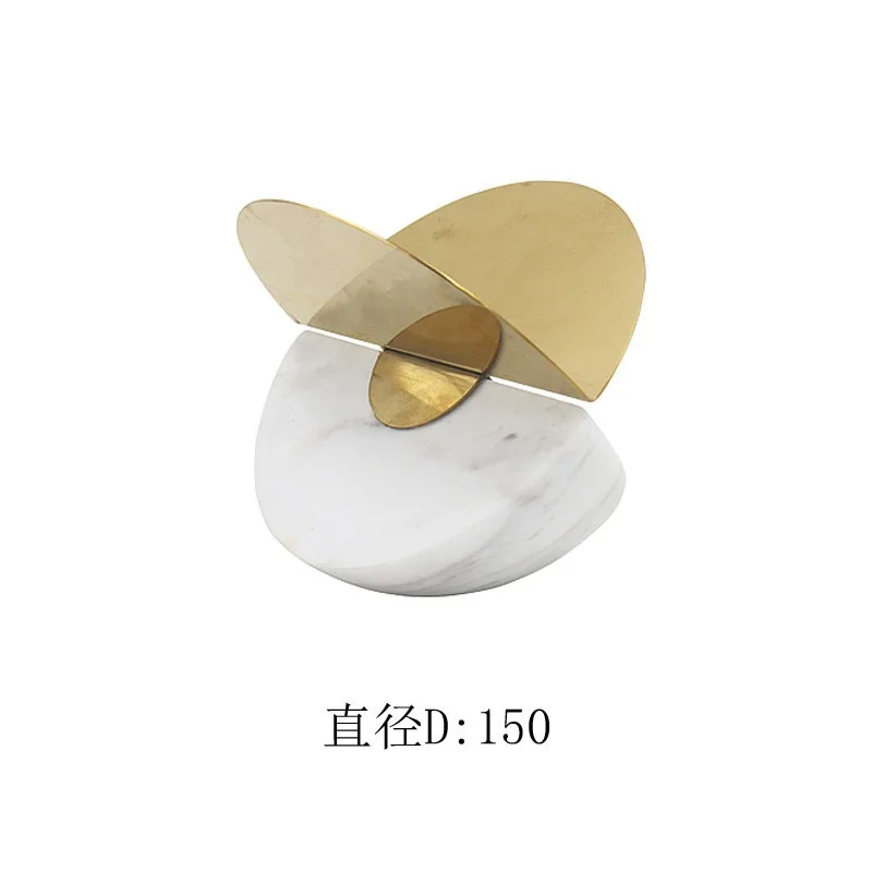 Nordic white marble crystal spherical geometric ornament, Italian modern minimalist style soft decoration