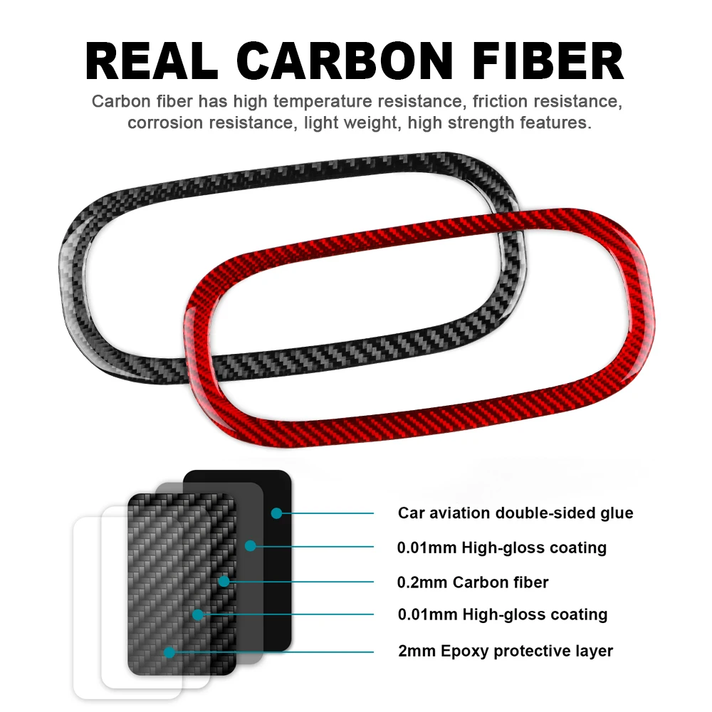 Real Soft Carbon Fiber For Mercedes Benz Smart 453 Fortwo/Forfour 2016 2017 2018-2024 Car Center Control AC Panel Trim Sticker