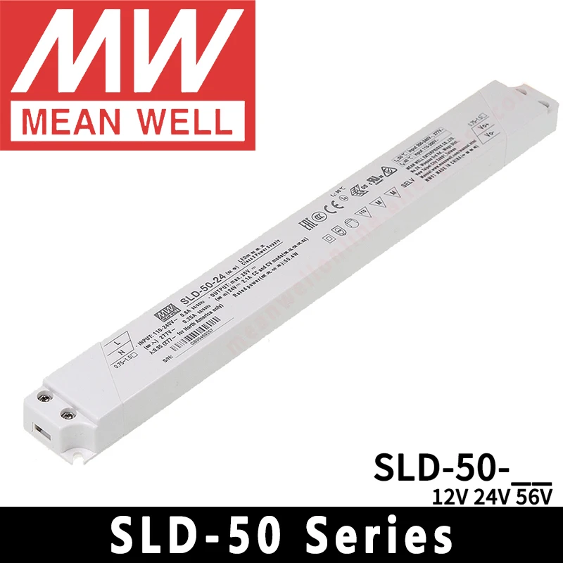Mean Well SLD-50-12/24/56 AC to DC SMPS Meanwell 12V 24V 56V LED Constant voltage Constant current Switching Power Supply