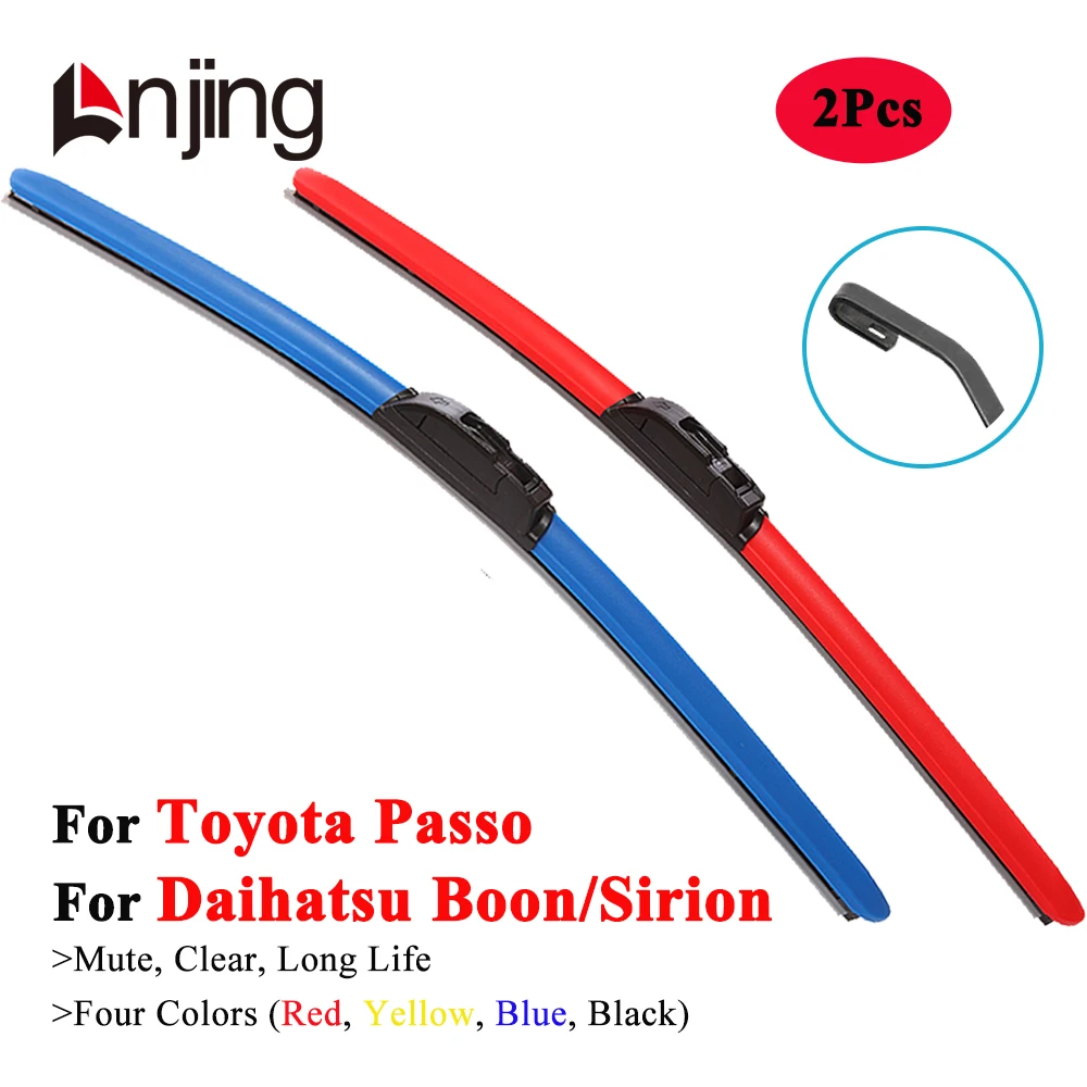 

LNJING Colorful Wiper Blade For Daihatsu Boon Luminas Sirion Toyota Passo M300 M500 M600 M700 2004 2008 2010 2015 2018 2022 2023