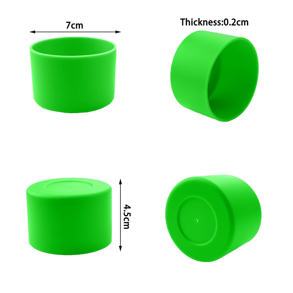 For Better Life 1Pc 7cm Soft Silicone Cup Bottom Sheath Protector Sleeve For Glass Water Tea Bottle Anti Damage Accessories