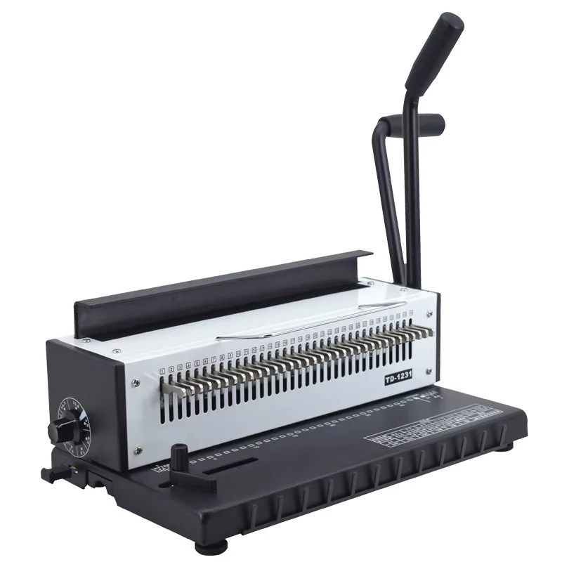 Manual punchingiron ring punching machine double coil full draw knife 34 hole office household document calendar binding machine