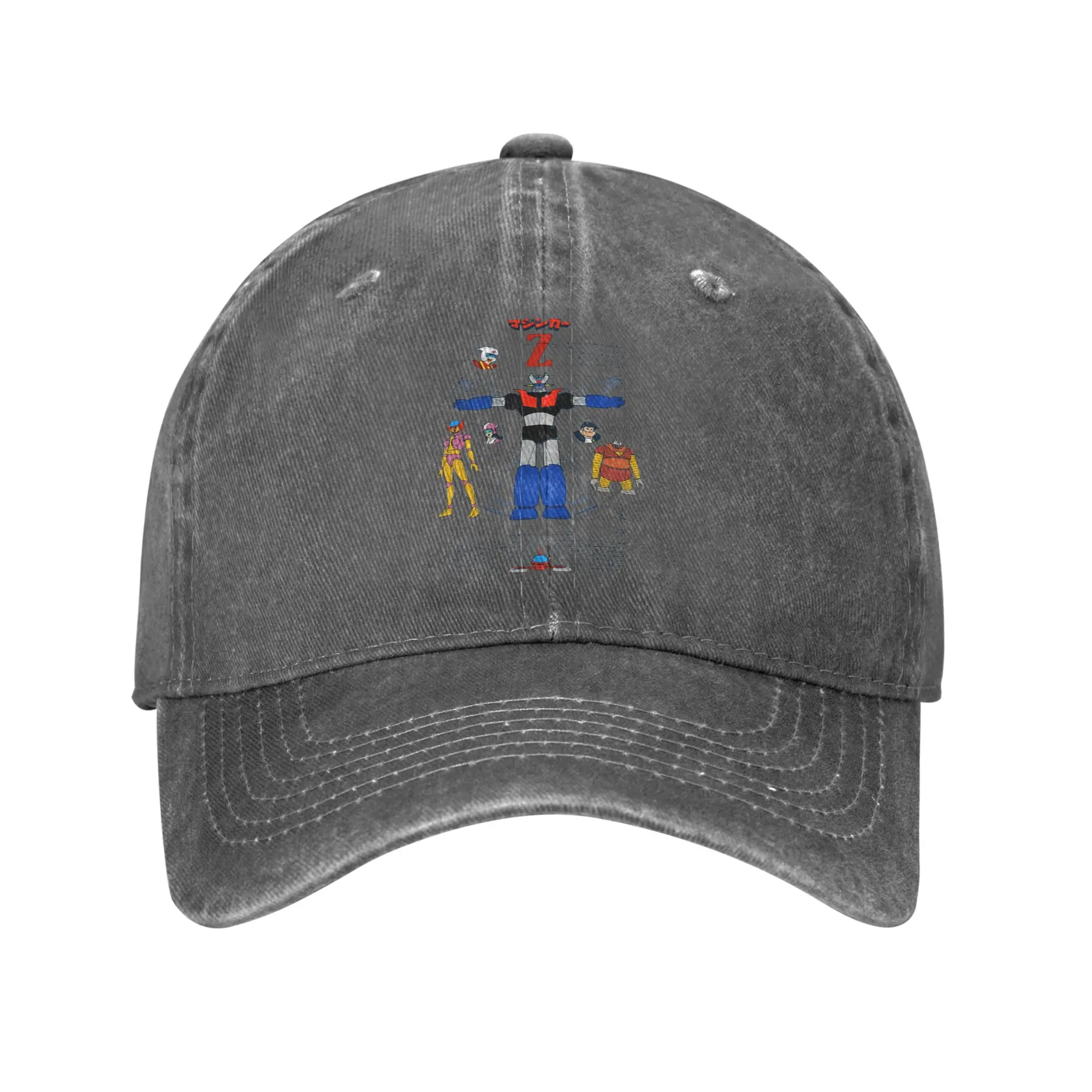 Gorra multicolor Mazinger Z con visera para mujer, gorras de protección con visera personalizadas Mazinger DaVinci COLOR