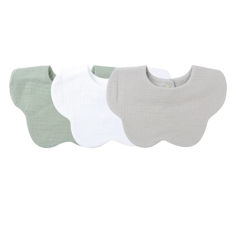 

3PCS Infant Drooling Bib Burp Cloths for Baby Boys Girls Cotton Saliva Towel