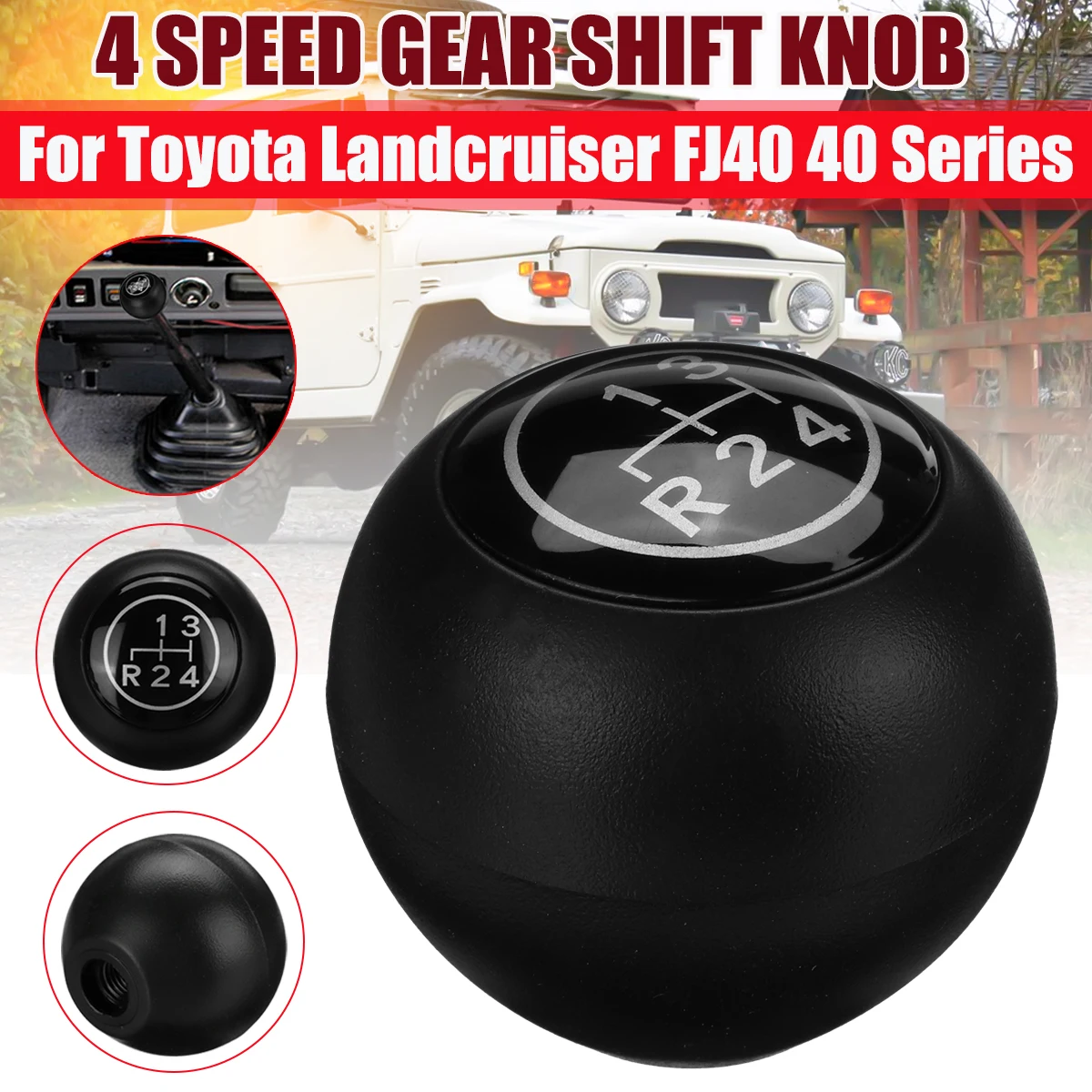 

4 Speed MT Shift Lever Knob 33504-60030 For Toyota Land Cruiser 40 Series 1969-1986