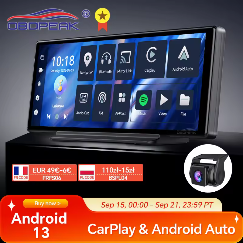 T30 10.26 AI Screen Dash Cam Android 13 System Carplay Android AUTO 5G WIFI GPS Navigation Rearview Mirror Camera Video Recorder