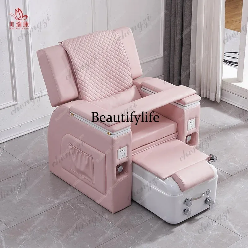 K182 Multi-functional Foot Bath Nail Tables Electric Sofa Beauty Massage Nail Tables Modern Eyelash Extension Furniture