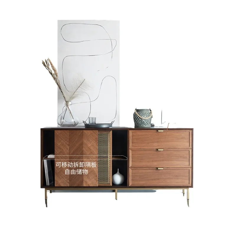 

Postmodern dining side retro entrance cabinet Nordic simple storage living room decorative cabinet