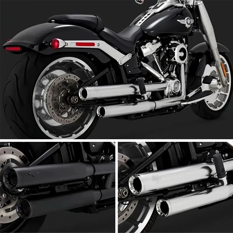 

Motorcycle V&H Exhaust System Muffler Pipe For Harley Softail Fat Boy Low Rider S Breakout Street Bob Heritage Classic 2018-2025