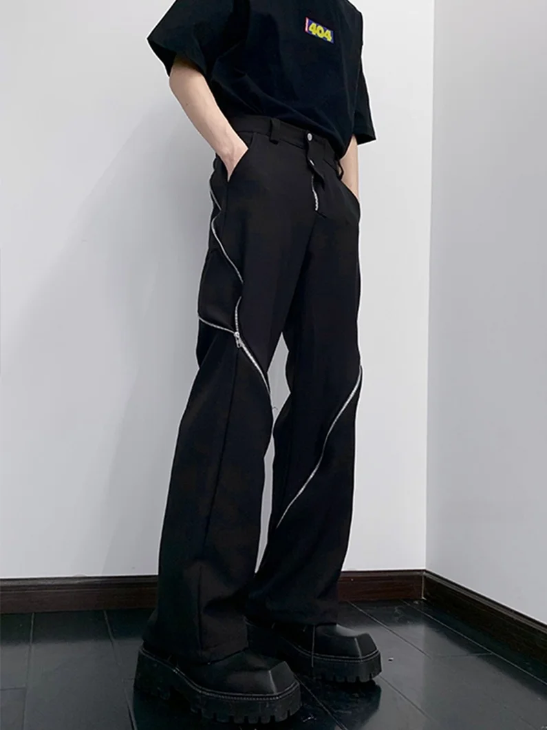 

Мужские брюки Long Deconstructed: зауженный крой, микро-клеш, рабочие, с высокой талией, повседневные, модные, молодежные, весна-осень