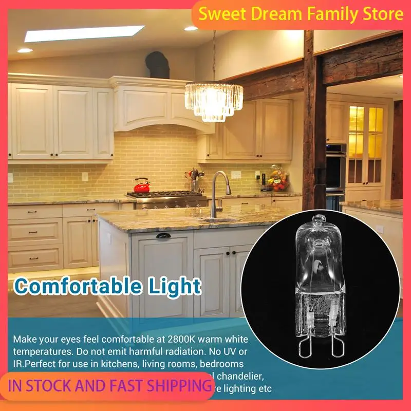 

SDFC-20Pcs G9 Halogen Light Bulbs, Clear Halogen Lamps Dimmable,Warm White 2800K For Chandeliers,Pendants,Landscape Lights