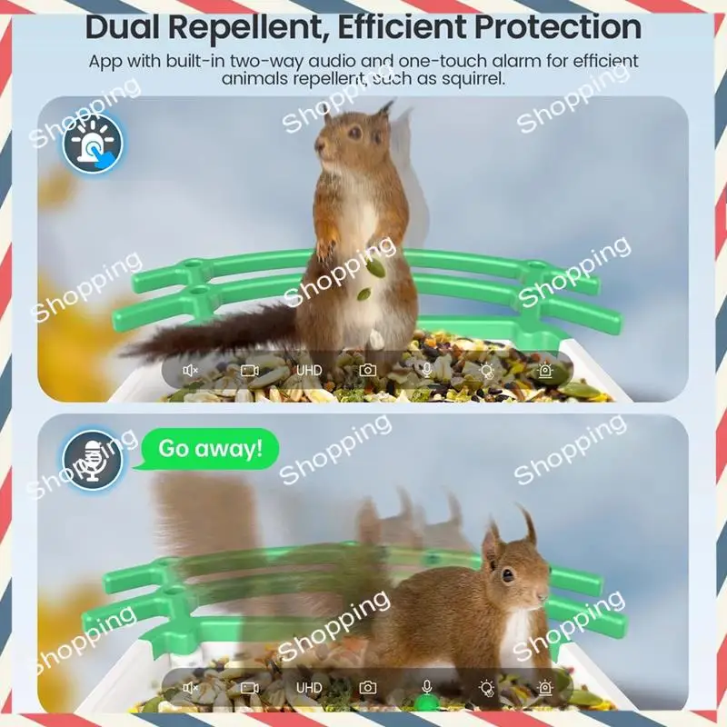 كاميرا فيديو لتغذية الطيور M20K مع لوحة شمسية واي فاي كاميرا شمسية خارجية لاسلكية كشف الحركة كاميرا مراقبة الطيور