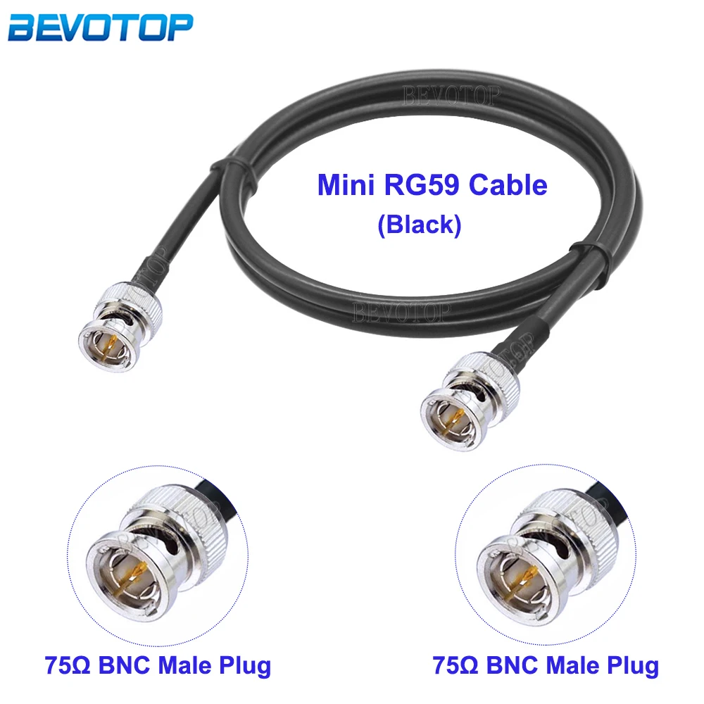 

1PCS HD SDI BNC to BNC Male Connector 75Ohm HMini RG59 Cable 75-2.5 1855A Pigtail for HD-SDI/3G-SDI/4K Video Camera CCTV