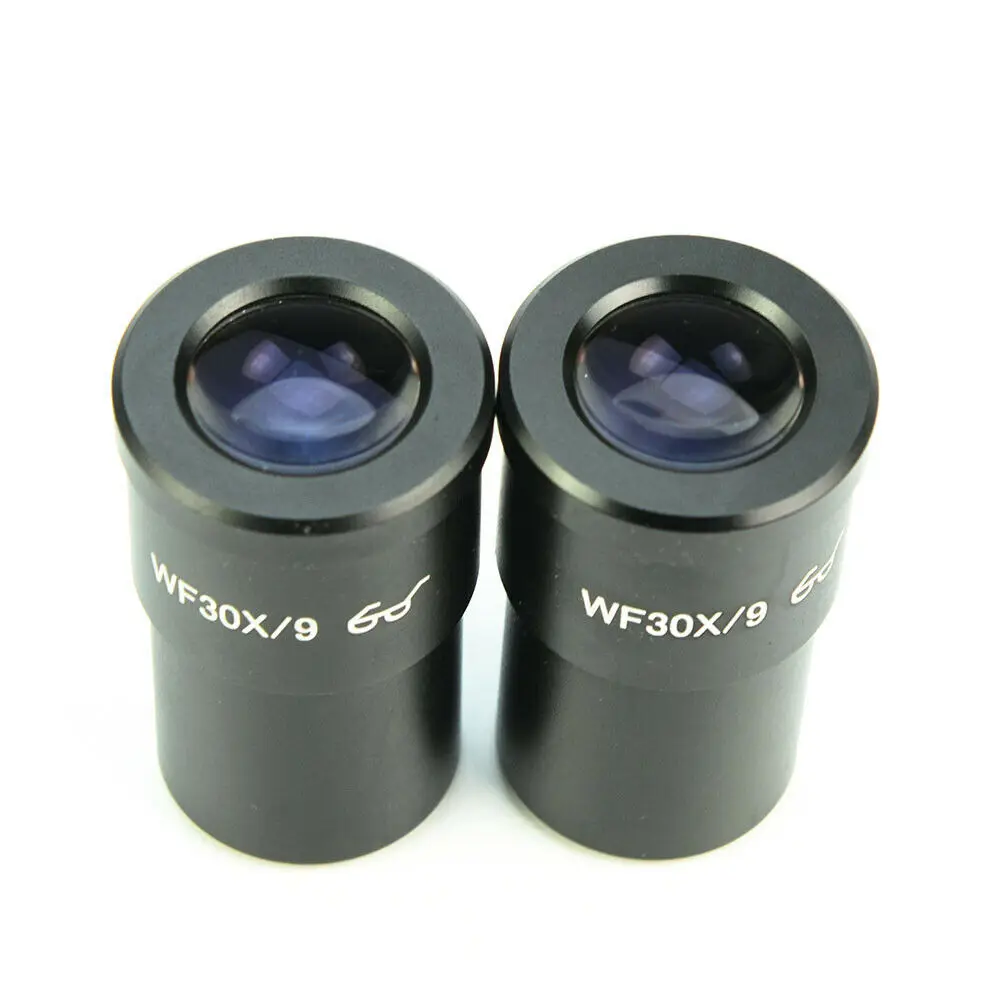 2 Pieces 30X Stereo Microscope Eyepiece Lens Widefield WF30X 9mm High Eye Field Eyepoint Ocular Lens