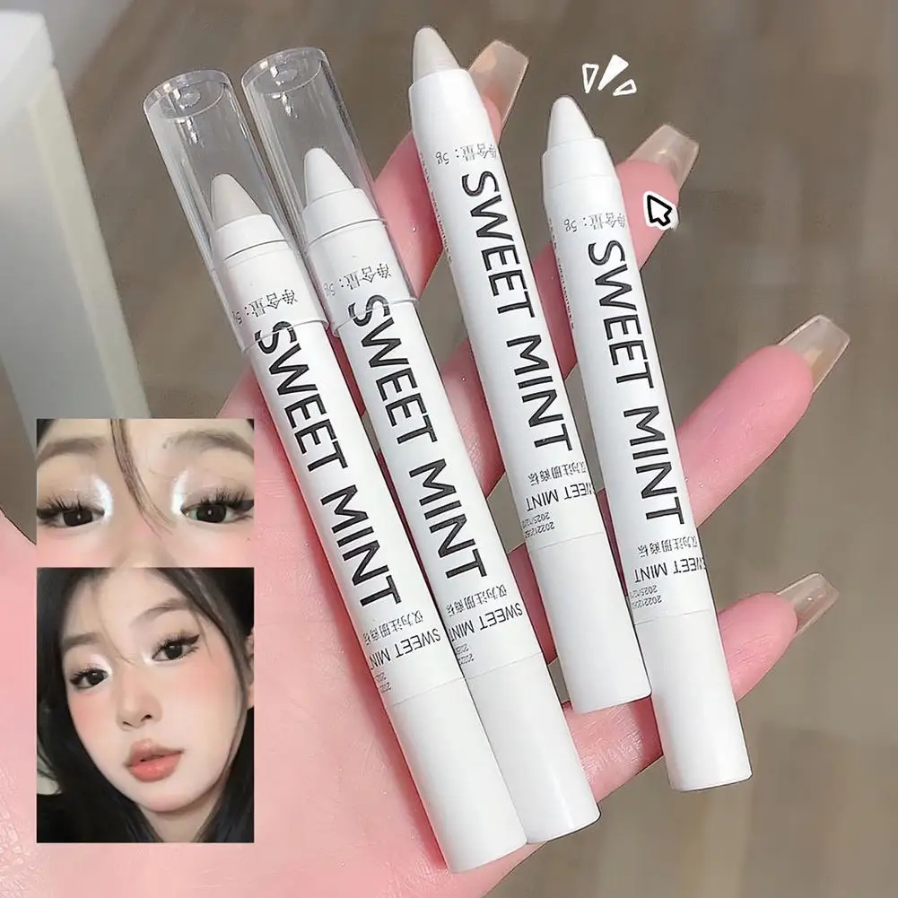 1/3/5pcs Matte Pearl White Lying Silkworm Pencil Eyeshadow Stick Waterproof Eye Corner Highlighter Pencil Big Eyes Makeup Tool