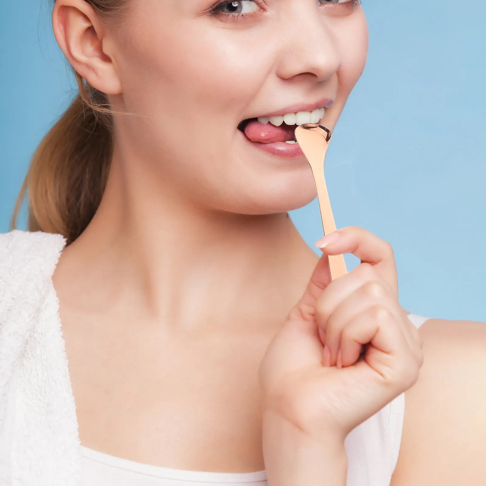 

Reusable Stainless Steel Tongue Scraper Adult Oral Care Tool Unisex Metal Tongue Cleaner for Fresh Breath Health