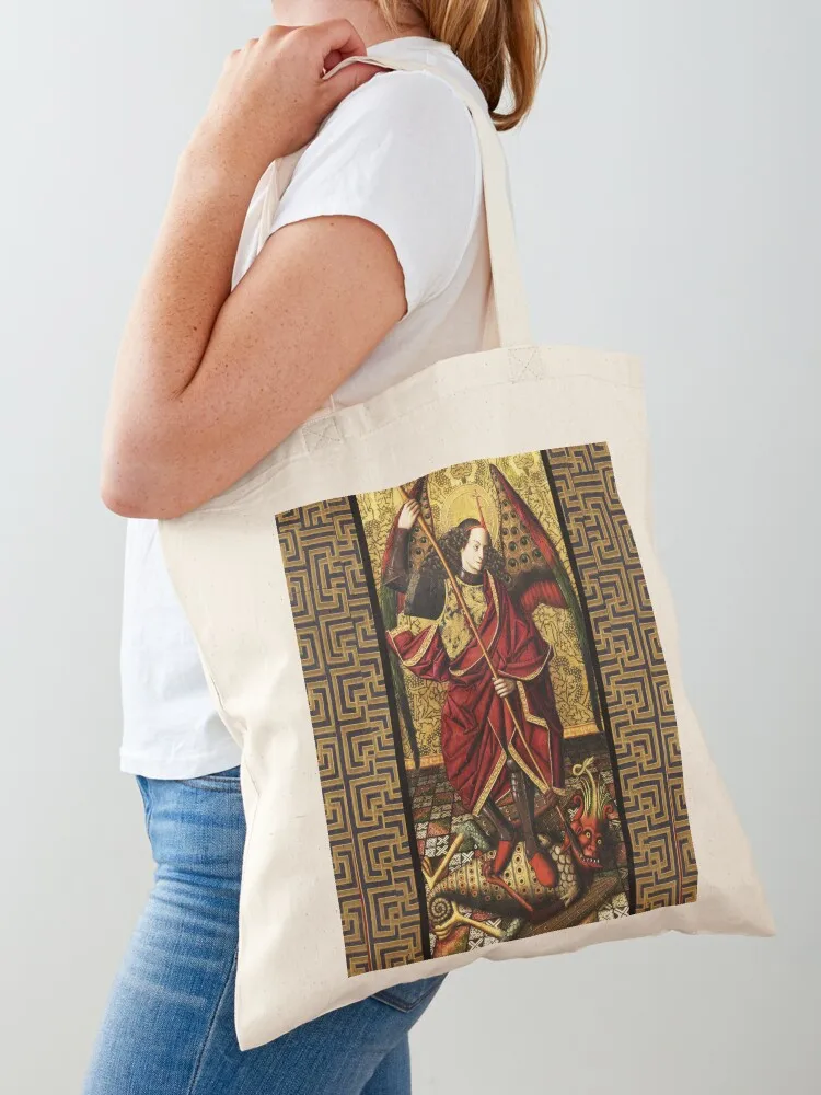 St. Michael Erzengel besiegt den Teufel, Tragetasche, Handtaschen, Tragetaschen, Herren, Canvas-Tragetasche