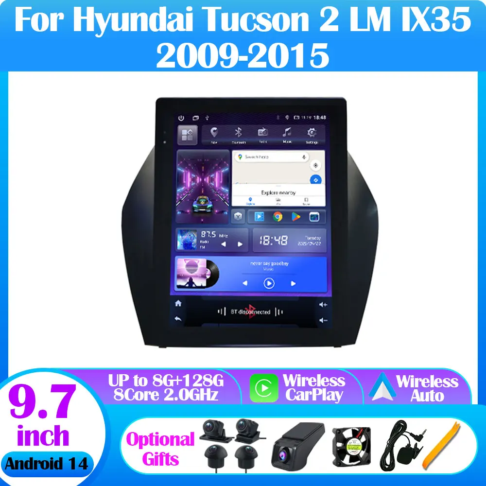 Android 14 For Hyundai Tucson 2 LM IX35 2009-2015 9.7