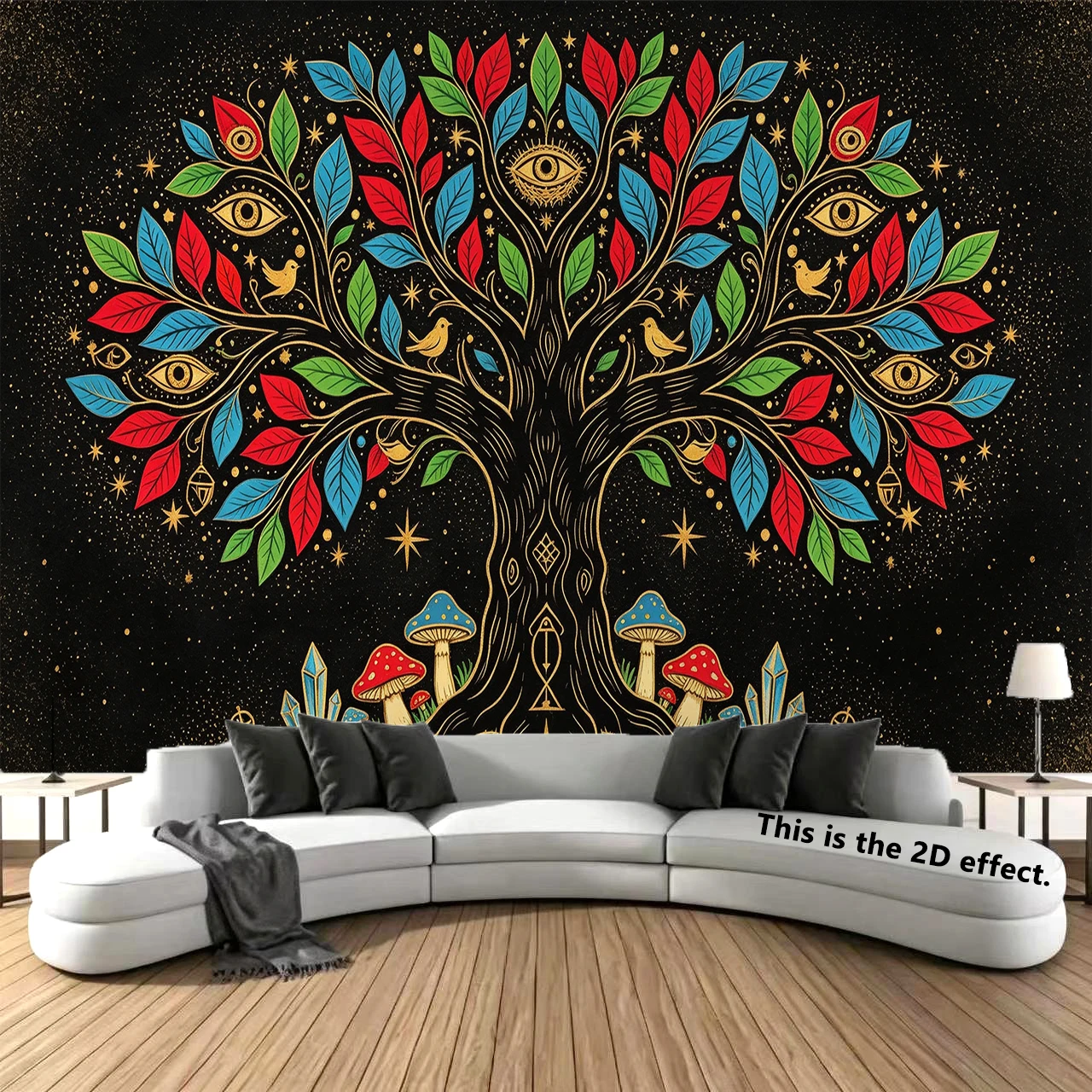 Mystic Tree Tapestry Background Cloth Hanging Cloth Bedroom Bedside Decorative Wall Cloth Dormitory Tapestry