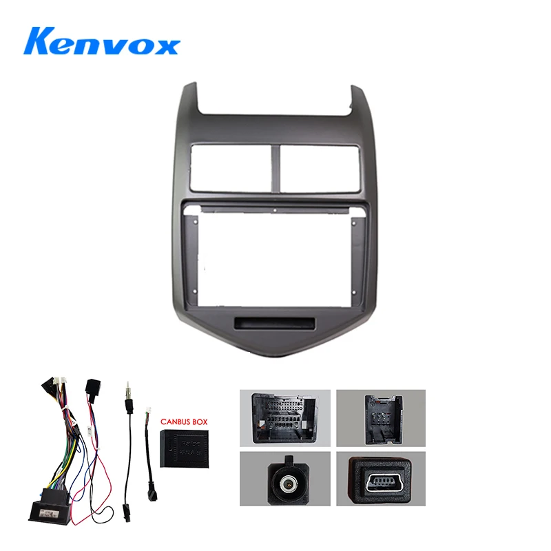 

2Din автомобильный DVD-рамка, аудиоадаптер, комплекты отделки приборной панели, лицевая панель 9 дюймов для Chevrolet AVEO SONIC 2011 12 13, двойной радиоплеер