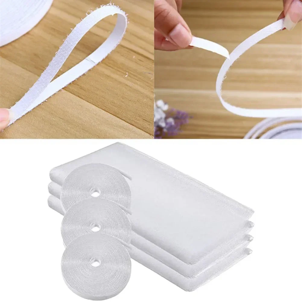 3PCS Mosquito Insect Screen Mosquito Netting DIY With 3 Rolls Sticky Tape Insect Mesh  For Kitchen Bedroom