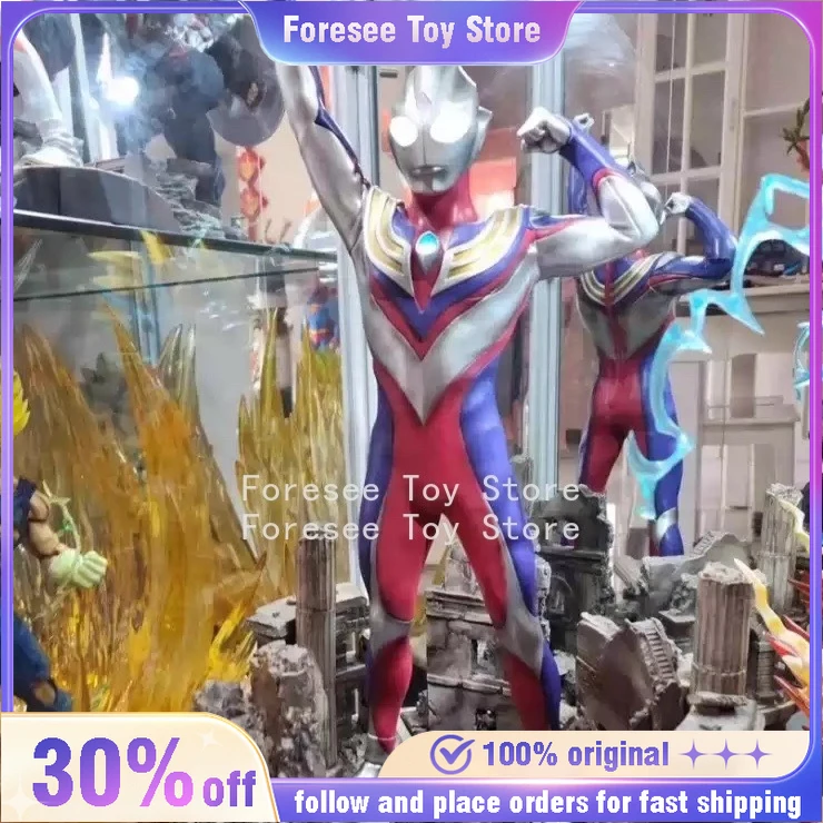 

In Stock 67cm Height Ultraman Tiga Anime Figures Collection Model Light-up Desktop Ornament Decorations Best Gifts for Childrens