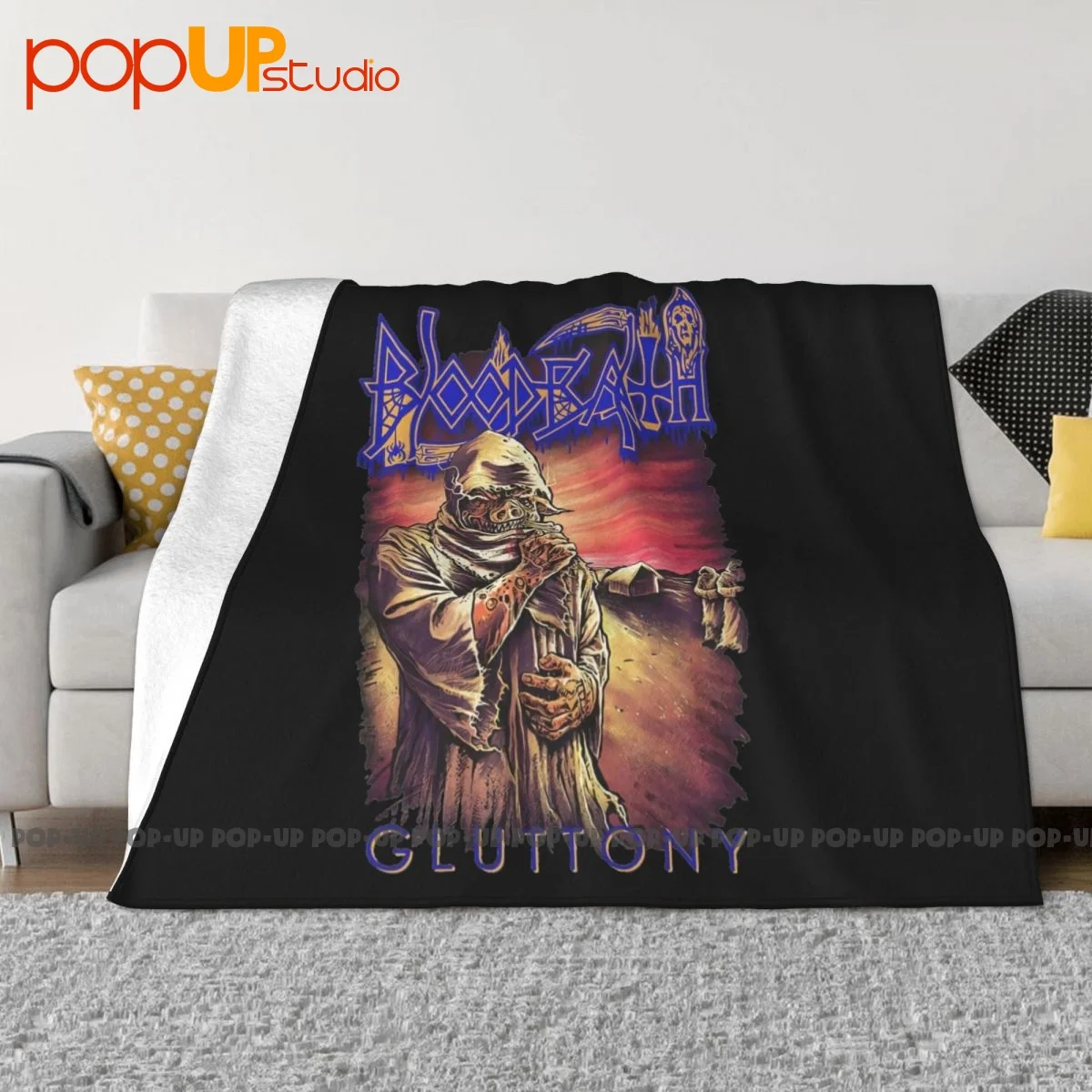 Bloodbath Gluttony Pull The Pork Ss Dismember Katatonia Blanket High Anti-Pilling Faux Fur Throw