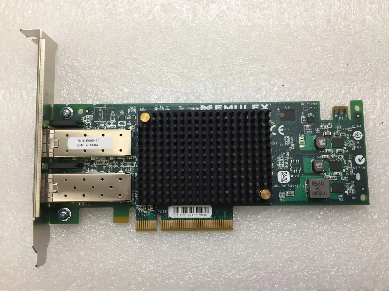 

Emulex OCe11102 10 Gigabit 10GBe 10Gbit Dual Port Server Adapter PCIe x8