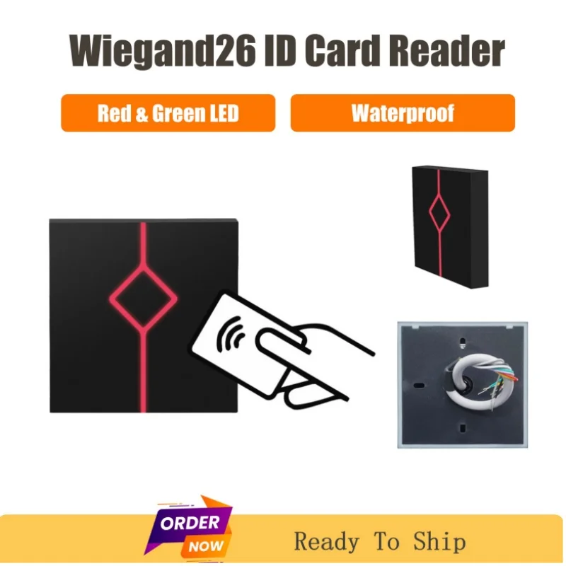 IP67 impermeabile Wiegand26 34 interfaccia 125Khz lettore RFID lettore di carte d\'identità senza contatto per barriera tornello di controllo accessi