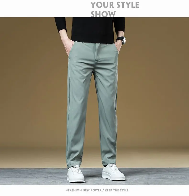 Herren-Herbst-Winter-Hose, dick, warm, Business, gerade geschnitten, lässig, modisch, koreanischer Fleece-Stil, schwarz, grau, Baggy, Y2K-Hose, vielseitig einsetzbar – Detail 21