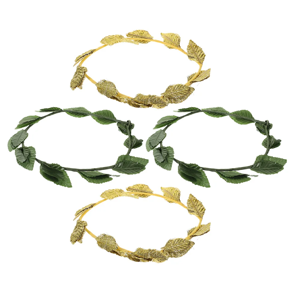 

4Pcs Leaf Crown Headband Roman Headdress for Wedding Bridal Cosplay Costume Boho Fairy Nymph Renaissance Carnival