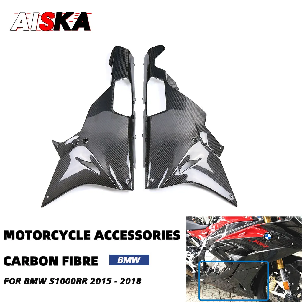 

For BMW S1000RR S1000 RR 2015 2016 2017 2018 Real Pure Carbon Fiber Motorcycle Accessories Belly Pan Lower Side Fairings Kits