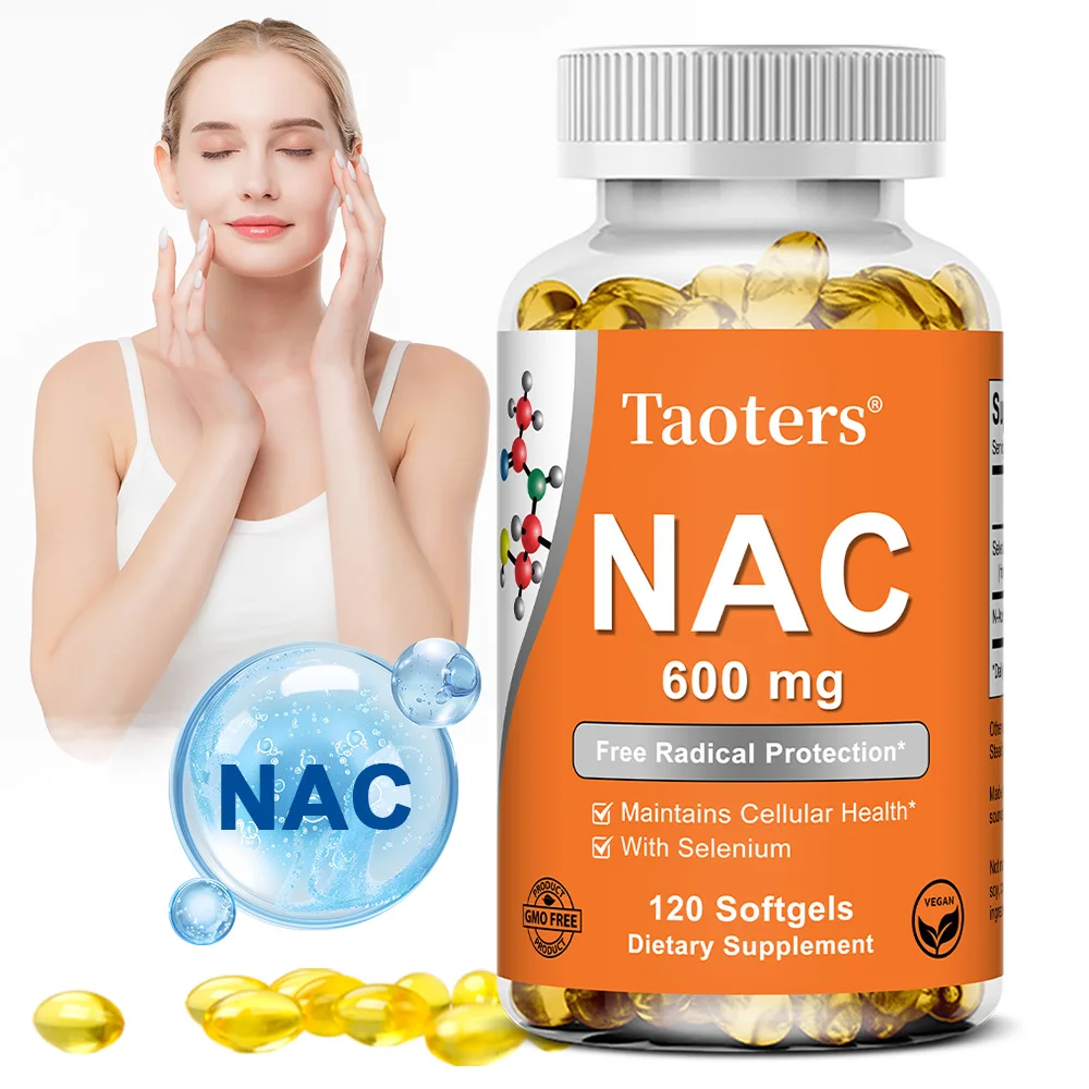 

Капсулы N-ацетилцистеина 600 мг, усовершенствованный антиоксидант, для поддержки детоксикации печени и легких, иммунитета, здоровья кожи, волос, ногтей, мозга и суставов.