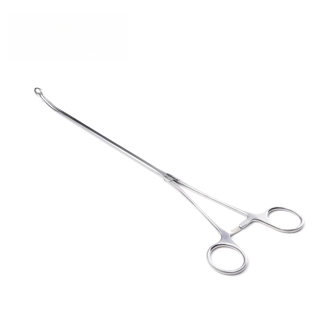 

Stainless Steel Manual Grasping Forceps Reusable Curved Clamping Tool