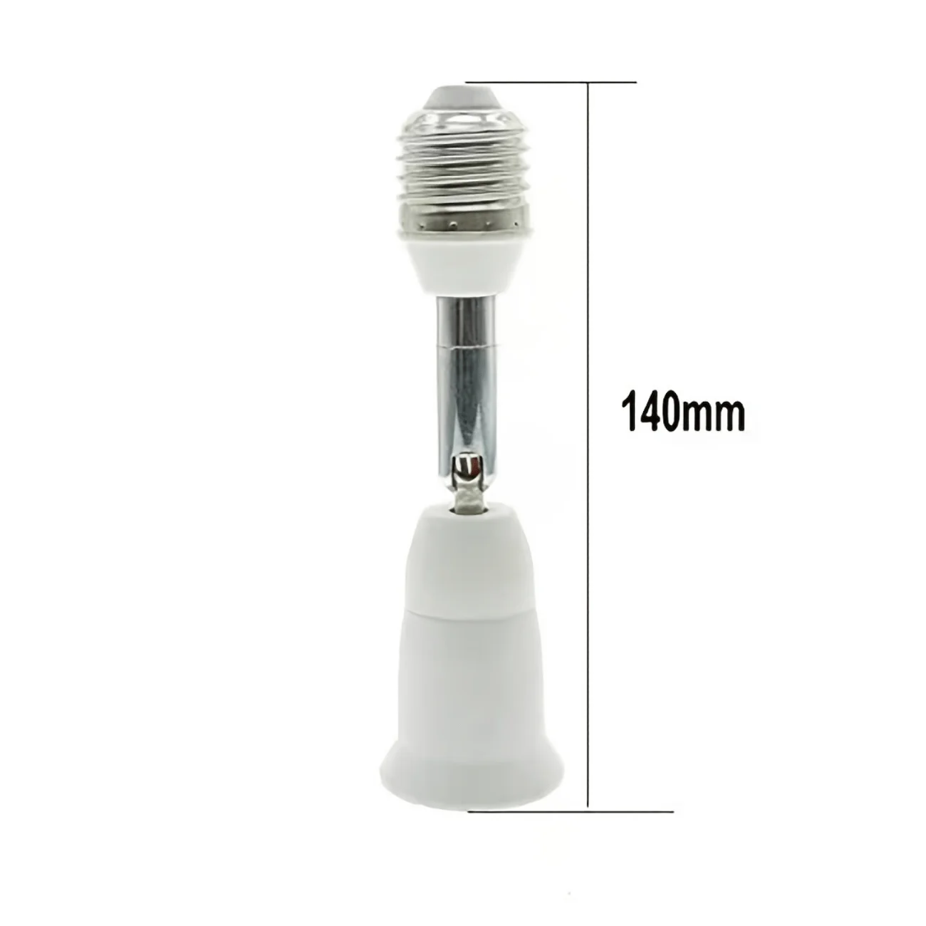 Lamp Socket Extender, E26/E27 Adjustable Vertical 90° Horizontal 360°, 100 V-250 V, Max. 150 W, Medium Screw Base Light Conver