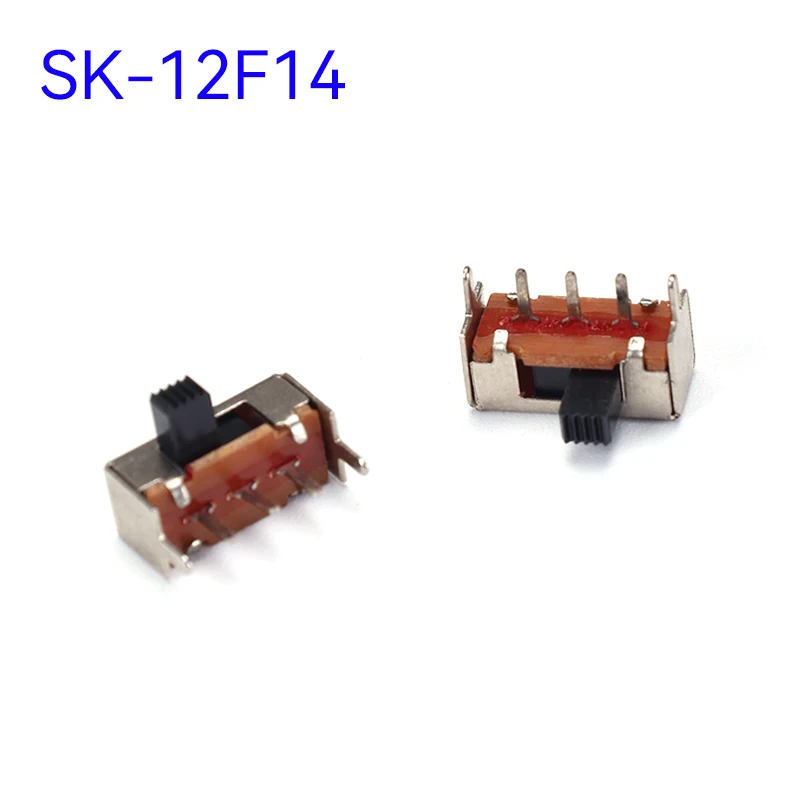 5PCS SK-12F14 Single-row Vertical Power Switch Toggle/Slide Electronic Component with 3mm Handle Length