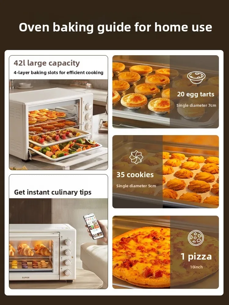 Oven for household small baking special steaming and baking machine large capacity 42 liter electric oven 2025 new model