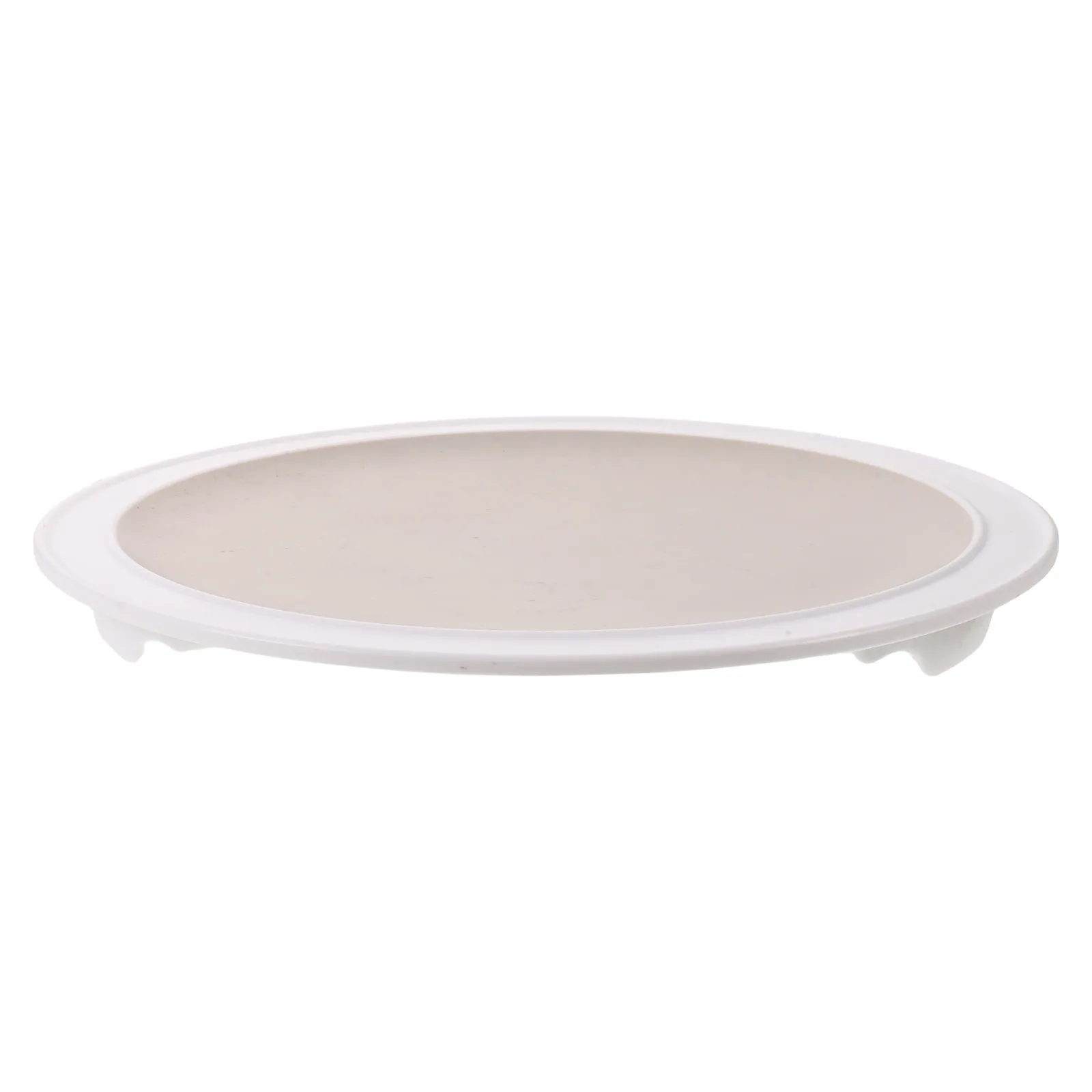 Round Melamine Plate High Foot Dual Color Nordic Style Reusable Serving Platter Snack Bread Fruit Cake Salad Buffet Dinner Dish