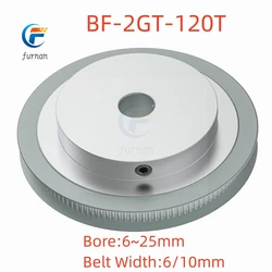 110T/120T 2GT Timing Pulley Bore 6~25mm for Width 6mm 10mm GT2 Synchronous Belt 3D Printer CNC Parts  BF Type Pitch 2mm Big pull