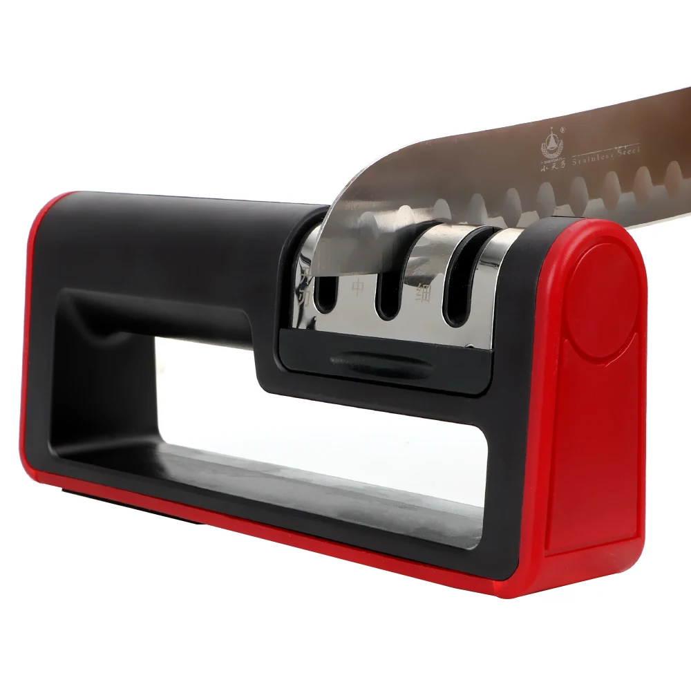 Sharpening Stone Kitchen Tools Cutter Sharpening Tool Household Whetstone Professional 3 Stages Sharpener