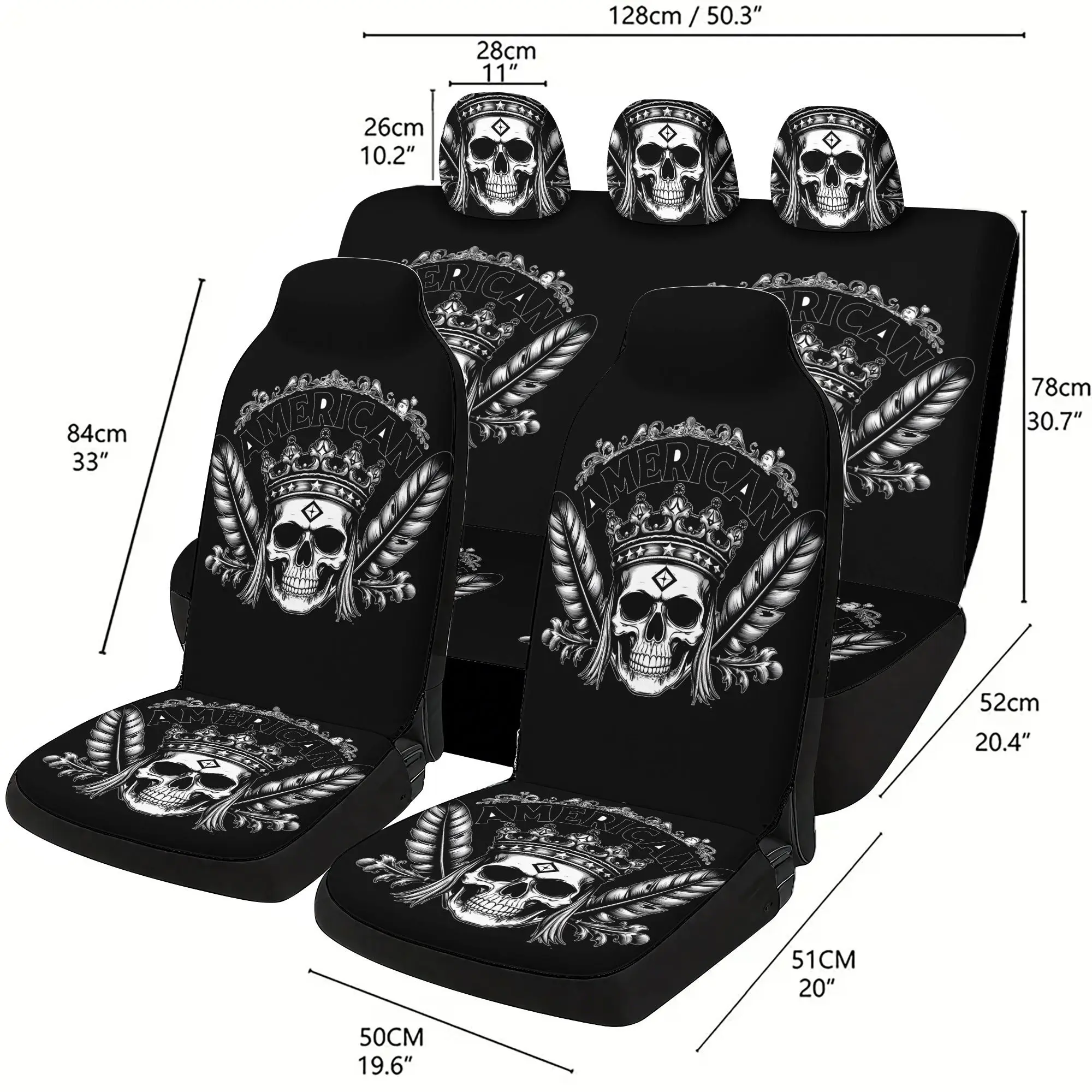 Spider-Pattern Seat Cover Set For Five-Seater Vehicles Unisex Design Enhances Driving Comfort And Elevates Your Car's Interior S