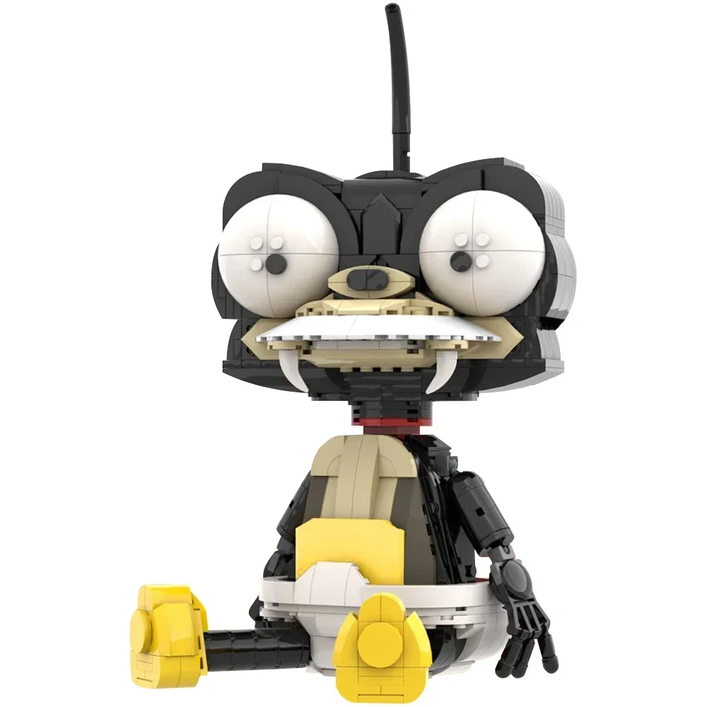 Acessórios de anime Blocos de construção de pato de desenho animado MOC- 129584   Futuramaed Lord Nibbler Montagem Modelo Quebra-cabeça Brinquedo Infantil Presente de Aniversário