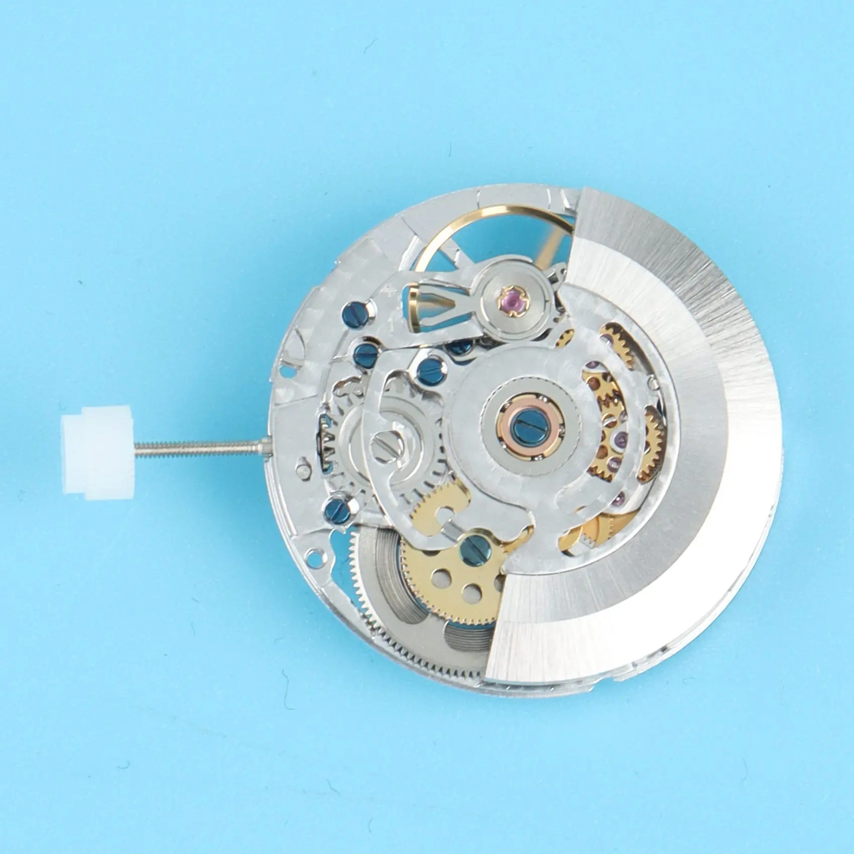 A75K 2824 حركة الهيكل العظمي حركة الهيكل العظمي الذهبي 2824 حركة ثلاثة دبوس لا التقويم ساعة اكسسوارات B